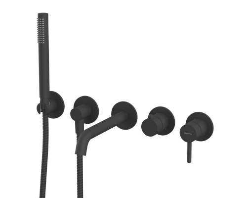 Смеситель для ванны скрытого монтажа WHITECROSS Y YSET1240BL (черный мат)