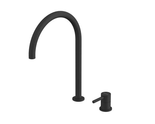 Смеситель для умывальника с выносным управлением WHITECROSS Y Y1218BL (черный мат)