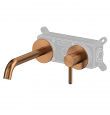 Смеситель для умывальника скрытого монтажа WHITECROSS Y Y1225CPB (брашированная медь)