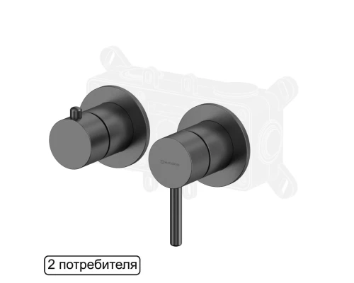 Смеситель для душа скрытого монтажа WHITECROSS Y Y1242GM (оружейная сталь)