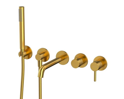 Смеситель для ванны скрытого монтажа WHITECROSS Y YSET1240GLB (брашированное золото)