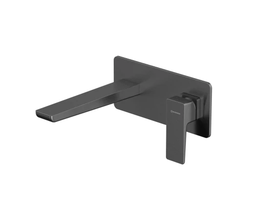 Смеситель для умывальника скрытого монтажа WHITECROSS X X1416GM (оружейная сталь)