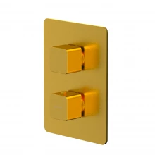 Смеситель термостатический для душа скрытого монтажа WHITECROSS X X1436GLB (брашированное золото)