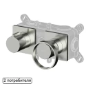 Смеситель скрытого монтажа на 2 потребителя WHITECROSS XO1442NIB (брашированный никель)