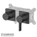Смеситель скрытого монтажа на 2 потребителя WHITECROSS XT1442GM (оружейная сталь)