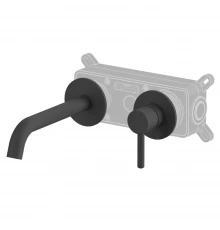 Смеситель для умывальника скрытого монтажа WHITECROSS Y Y1225BL (черный мат)