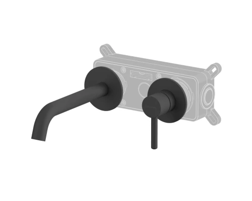 Смеситель для умывальника скрытого монтажа WHITECROSS Y Y1225BL (черный мат)