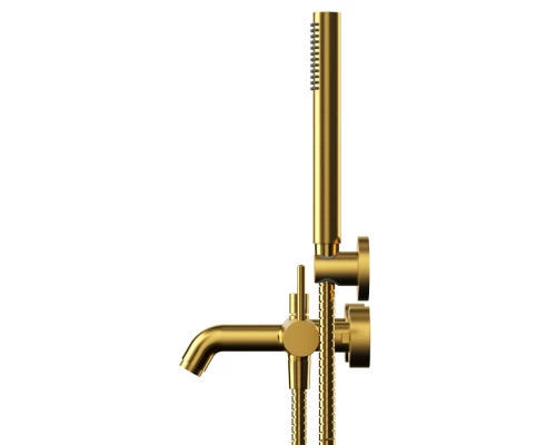 Смеситель для ванны с душевым комплектом WHITECROSS Y Y1231GLB (брашированное золото) Elit-san.ru