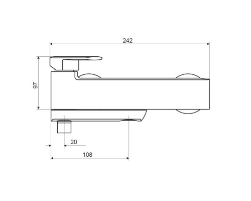 Смеситель для ванны EXCELLENT Pride AREX.4005CR (хром) Elit-san.ru