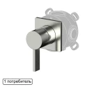Смеситель скрытого монтажа на 1 потребитель WHITECROSS XT1441NIB (брашированный никель)