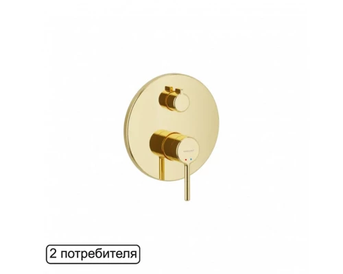 Смеситель для душа скрытого монтажа EXCELLENT Pi AREX.1245GL (золото) Elit-san.ru