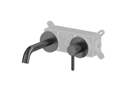 Смеситель для умывальника скрытого монтажа WHITECROSS Y Y1226GM (оружейная сталь)