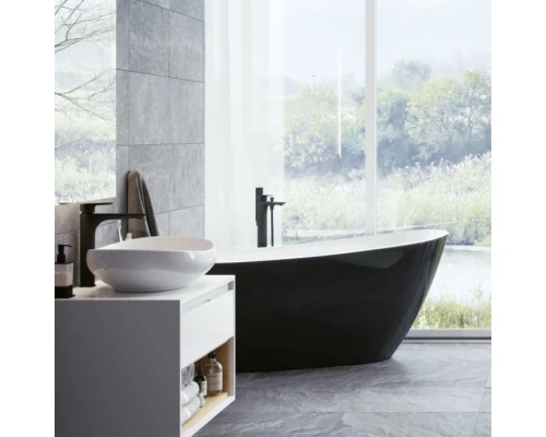 Смеситель для ванны отдельностоящий EXCELLENT Keria AREX.2055BL (черный мат) Elit-san.ru