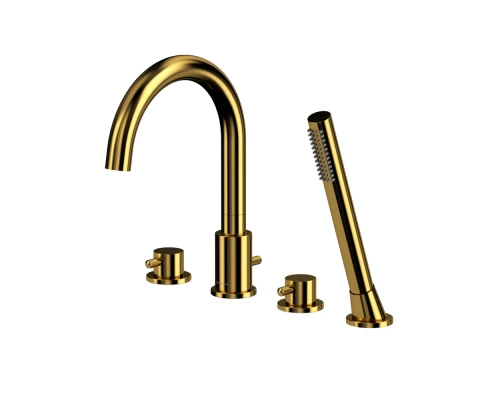 Смеситель для ванны на 4 отверстия WHITECROSS Y Y1232GL (золото) Elit-san.ru