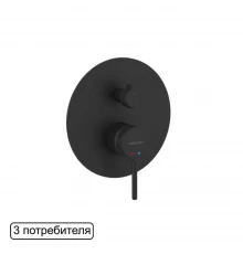 Смеситель для душа скрытого монтажа EXCELLENT Pi AREX.1247BL (черный мат)