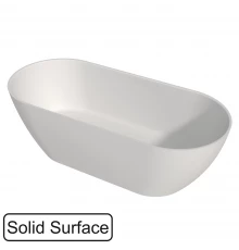 Ванна WHITECROSS Tawna 180x80 БЕЗ ПЕРЕЛИВА (белый мат) иск. камень