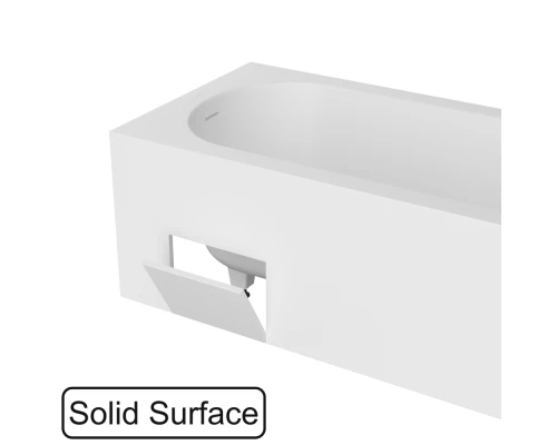 Скрытый люк в экране WHITECROSS (белый мат) иск. камень