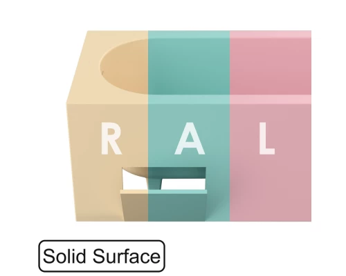 Скрытый люк в экране WHITECROSS (RAL мат) иск. камень