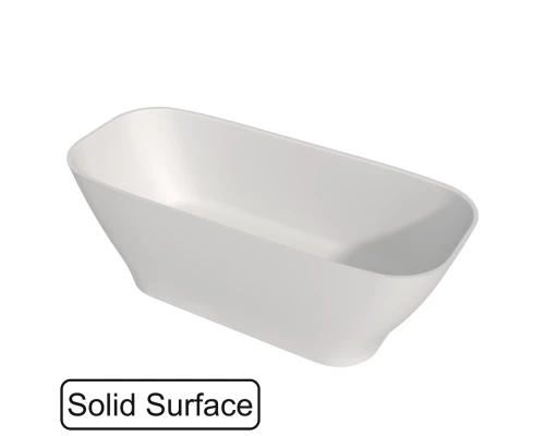 Ванна WHITECROSS Clover 170x72 БЕЗ ПЕРЕЛИВА (белый мат) иск. камень