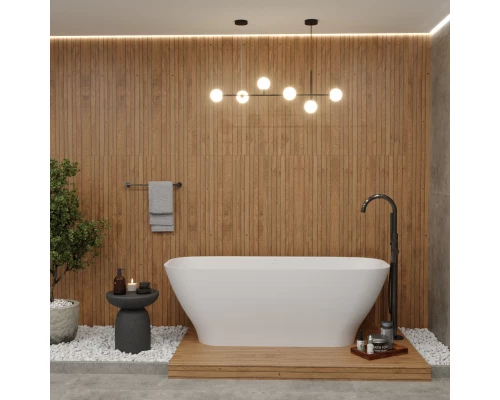 Ванна WHITECROSS Clover 170x72 БЕЗ ПЕРЕЛИВА (белый мат) иск. камень