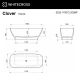 Ванна WHITECROSS Clover 170x72 БЕЗ ПЕРЕЛИВА (белый мат) иск. камень