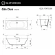 Ванна WHITECROSS Gin Duo 170x70 (белый мат) иск. камень