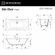 Ванна WHITECROSS Gin Duo 175x80 (белый мат) иск. камень