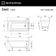 Ванна WHITECROSS Cent 165x80 (белый мат) иск. камень