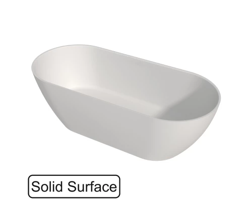 Ванна WHITECROSS Tawna 165x80 (белый мат) БЕЗ ПЕРЕЛИВА иск. камень