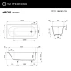 Ванна WHITECROSS Jane 180x80 (белый мат) иск. камень