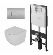 Комплект DK DS1391604 унитаз DT1396016, инсталляция DI8055119, клавиша смыва DB1519002