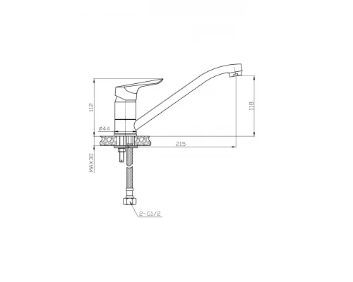 Смеситель для кухни ESKO "Asti" (AT 05)