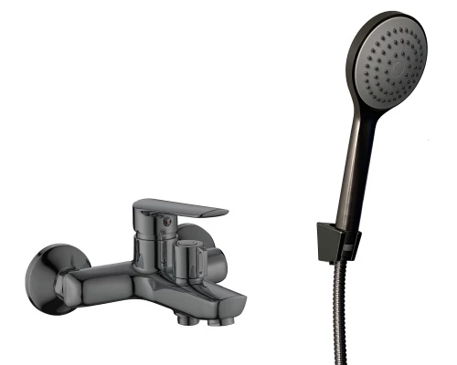 Смеситель ESKO "Lagos Gun Metal" для ванны, короткий излив, c аксессуарами (LG54GM)