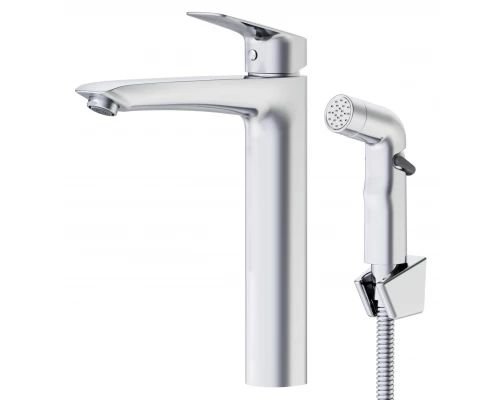 Смеситель ESKO "Kaliningrad" для раковины с гигиеническим душем, высокий (KG25H)