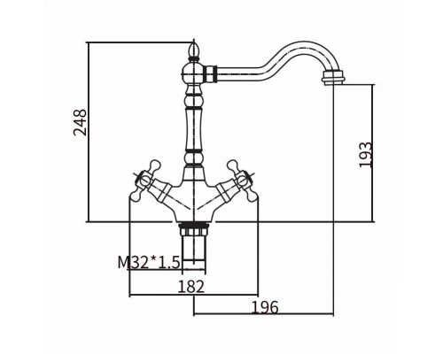 Смеситель для кухни FASHUN бронза (A4019-4)