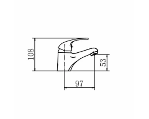 Смеситель для умывальника FASHUN хром (A1015)
