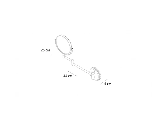 Зеркало косметическое FIXSEN черное Hotel D15 (FX-31021B)