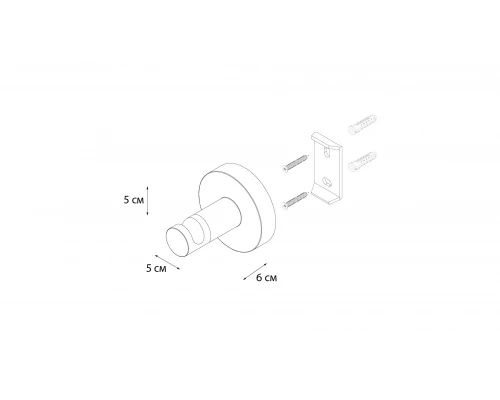 Крючок одинарный хром Fixsen Comfort Chrome (FX-85005)
