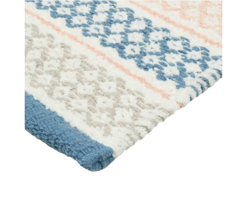 Коврик для ванной 1-ый Fixsen LOTUS, mix (розовый+синий+белый+серый), 50х80см (FX-8030W)