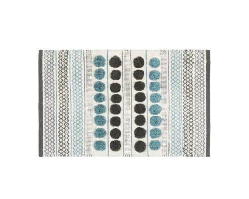 Коврик для ванной 1-ый mix (голубой+графит+белый+серый), 50х80см  (FX-8030Y)