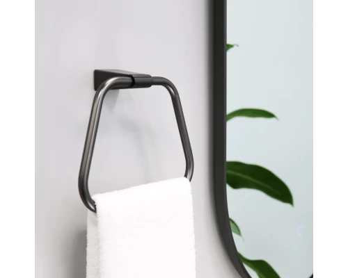 Зеркало FIXSEN с подсветкой LED овальное 50х90 см графит (FX-3090F)