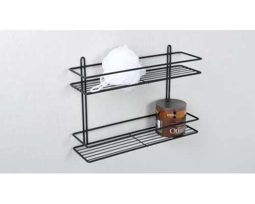 Полка Fixsen прямая двухэтажная черная (FX-730B-2)