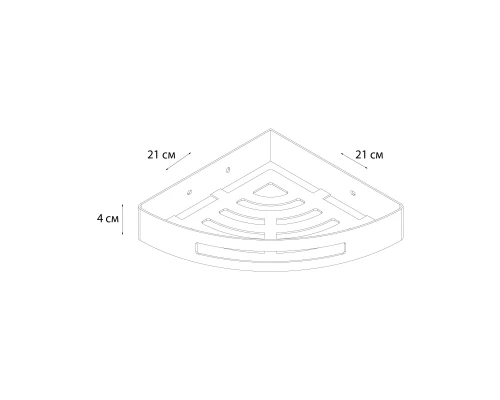Полка угловая одноэтажная Fixsen Hotel золото-сатин (FX-31003L)