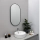 Зеркало FIXSEN с подсветкой LED овальное 40х80 см черное (FX-3080B)
