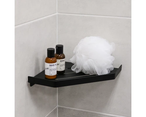 Полка угловая одноэтажная Fixsen Hi-Tech черная (FX-841B)