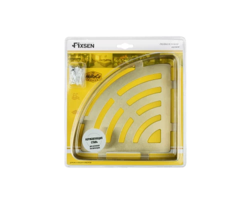 Полка угловая одноэтажная Fixsen Hotel золото-сатин (FX-31003L)