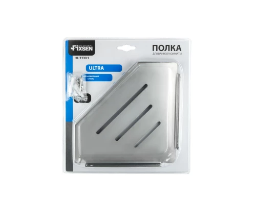 Полка угловая одноэтажная Fixsen Hi-Tech хром (FX-841)