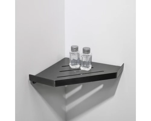 Полка угловая одноэтажная Fixsen Hi-Tech графит (FX-841F)