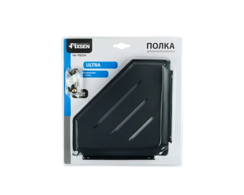 Полка угловая одноэтажная Fixsen Hi-Tech черная (FX-841B)