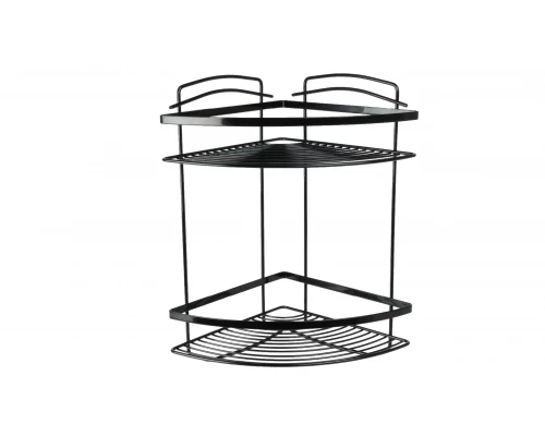 Полка угловая двухэтажная FIXSEN черная (FX-850B-2)